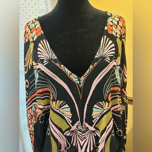 Free People “Beneath the Sea” Batman Wing Top Blouse - Picture 4 of 16